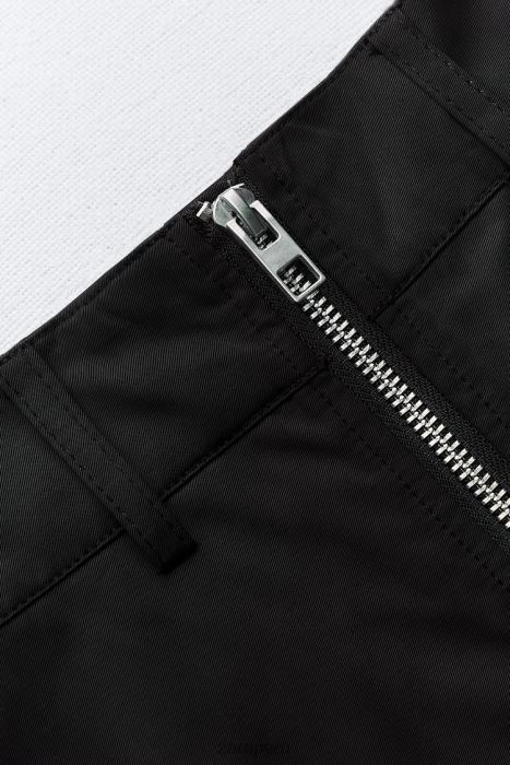 Zara mujer falda de nailon con cremallera BDP8J634 ropa negro