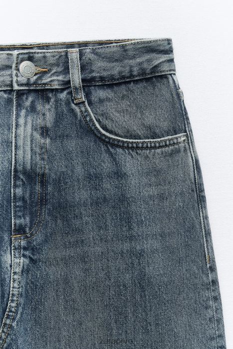 Zara mujer falda larga de mezclilla trf BDP8J650 ropa Azul marino