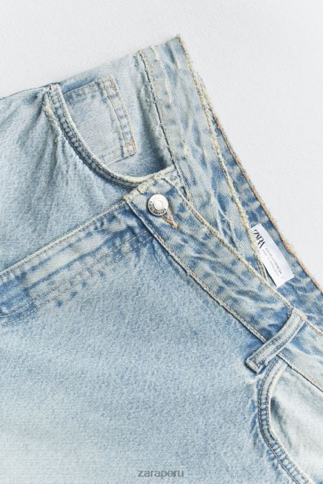 Zara mujer falda larga de mezclilla trf BDP8J661 ropa azul