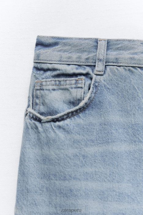 Zara mujer falda larga de mezclilla trf BDP8J676 ropa azul