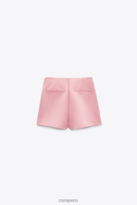Zara mujer falda pantalón asimétrica BDP8J617 ropa rosa pastel