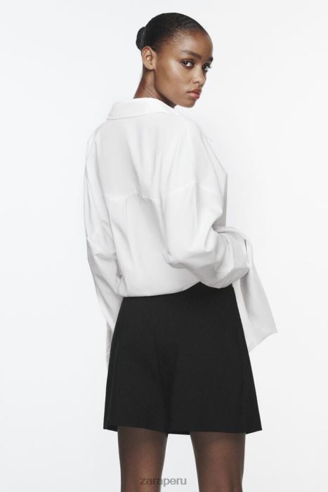 Zara mujer falda pantalón con aberturas BDP8J588 ropa negro