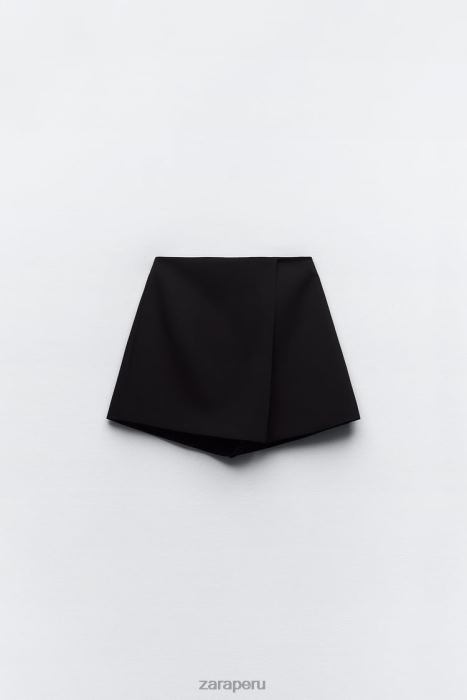 Zara mujer falda pantalón con aberturas BDP8J588 ropa negro
