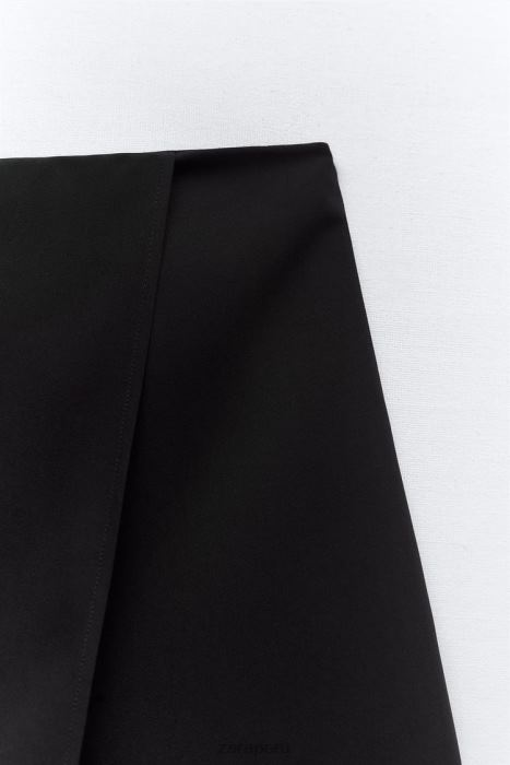 Zara mujer falda pantalón con aberturas BDP8J588 ropa negro