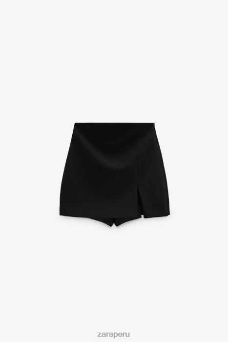 Zara mujer falda pantalón con aberturas BDP8J598 ropa negro