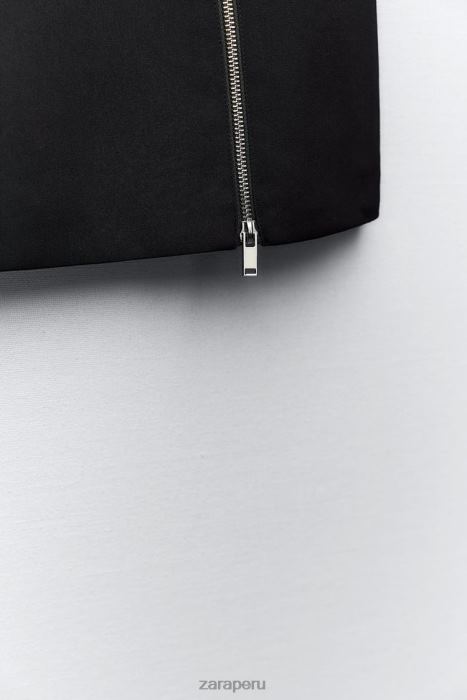 Zara mujer falda pantalón con cremallera BDP8J550 ropa negro