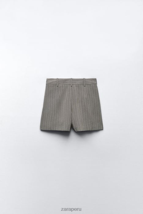 Zara mujer falda pantalón de espiga BDP8J556 ropa marga gris