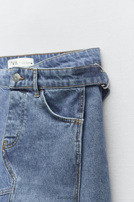 Zara mujer falda vaquera asimétrica zw BDP8J727 ropa azul