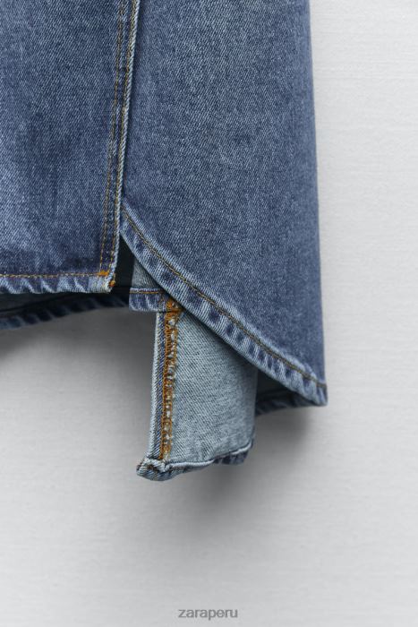 Zara mujer falda vaquera asimétrica zw BDP8J727 ropa azul