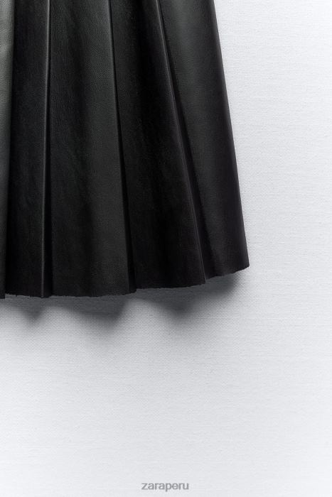 Zara mujer minifalda de cuero sintético BDP8J639 ropa negro