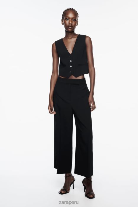 Zara mujer culottes de cintura alta BDP8J870 ropa negro