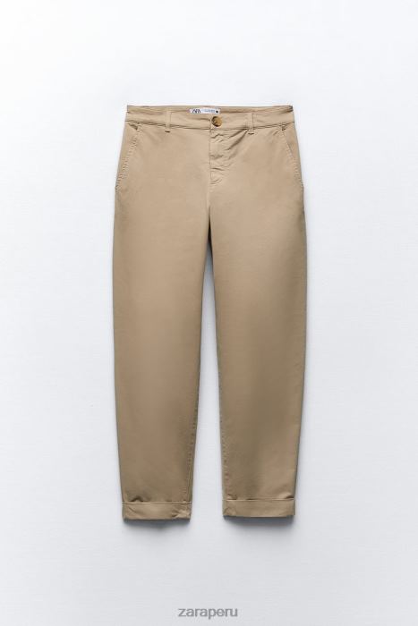 Zara mujer pantalones chinos BDP8J499 ropa camello medio