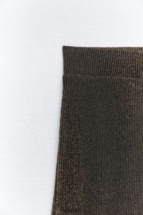 Zara mujer pantalones con hilo metalico BDP8J490 ropa oro