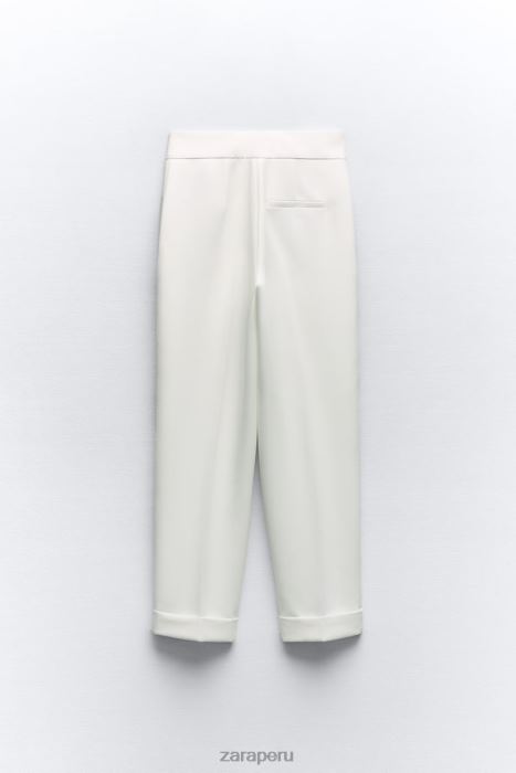 Zara mujer pantalones tapered con puños vueltos BDP8J484 ropa crudo
