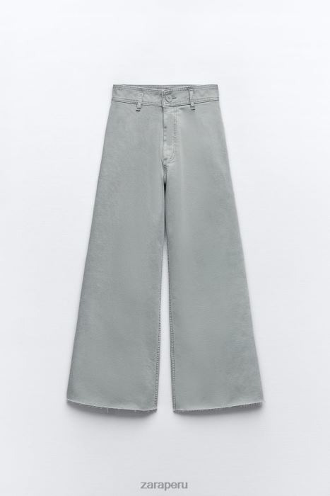 Zara mujer jeans acampanados zw the dreed BDP8J516 ropa gris