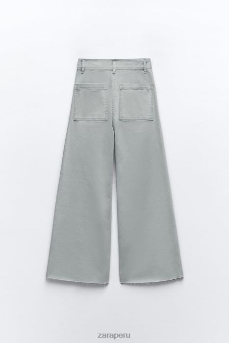 Zara mujer jeans acampanados zw the dreed BDP8J516 ropa gris