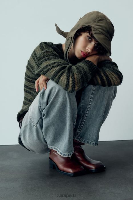 Zara mujer jeans cargo trf de tiro medio BDP8J505 ropa azul