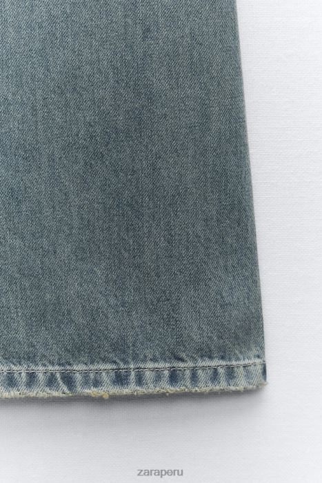 Zara mujer jeans cargo trf de tiro medio BDP8J505 ropa azul