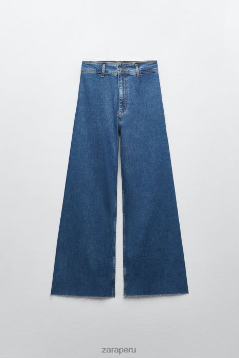 Zara mujer jeans rectos zw marine de talle alto BDP8J512 ropa azul