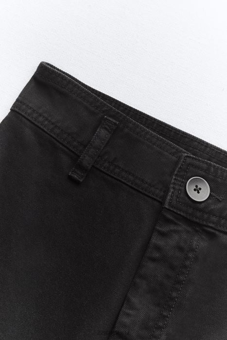 Zara mujer jeans rectos zw marine de talle alto BDP8J515 ropa negro