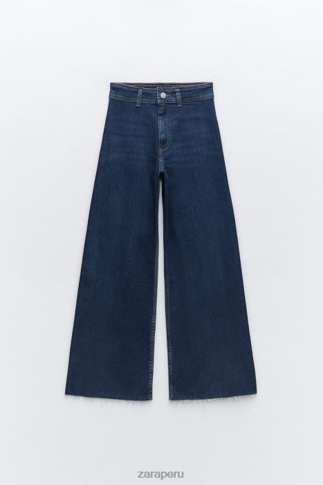 Zara mujer jeans rectos zw marine de talle alto BDP8J518 ropa azul