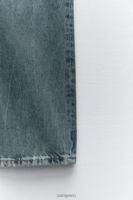 Zara mujer jeans trf de talle bajo y corte recto BDP8J510 ropa azul