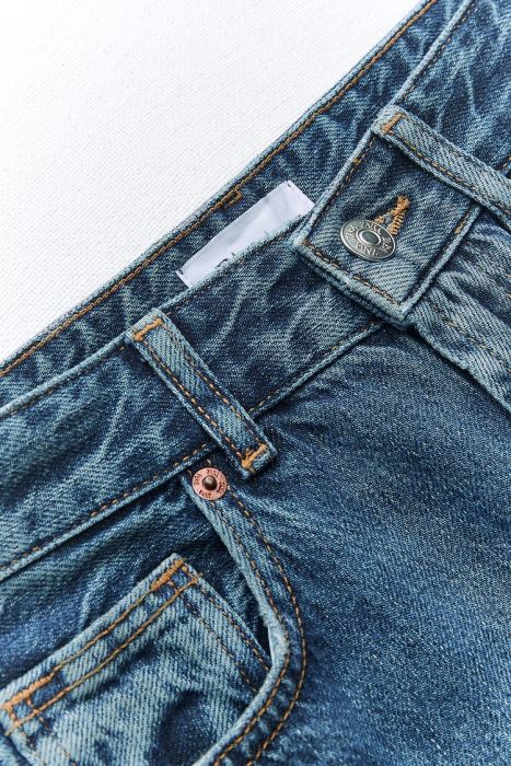 Zara mujer jeans trf de tiro alto y pernera ancha BDP8J504 ropa Azul marino