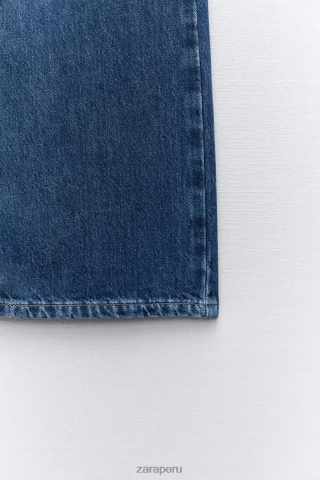 Zara mujer jeans z1975 de talle alto, pernera ancha y largo BDP8J507 ropa azul