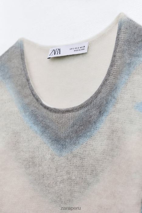 Zara mujer vestido de punto teñido anudado BDP8J477 ropa multicolor