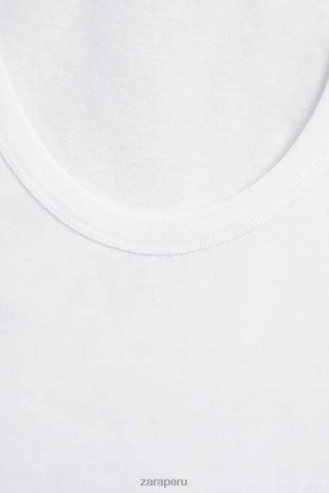 Zara mujer Camiseta sin mangas BDP8J1813 ropa blanco