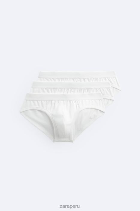 Zara mujer Pack de 3 calzoncillos básicos. BDP8J1432 ropa blanco