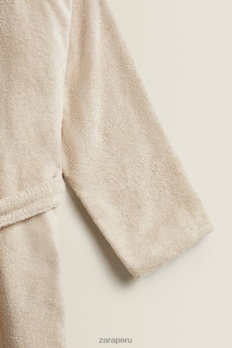 Zara mujer albornoz de algodón con capucha BDP8J1743 ropa arena