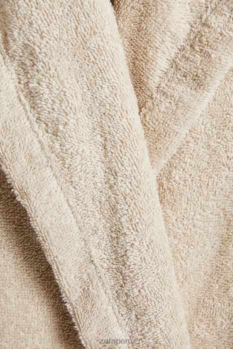 Zara mujer albornoz de algodón con capucha BDP8J1743 ropa arena