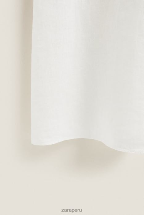 Zara mujer camisón de lino con tiras BDP8J1817 ropa crudo