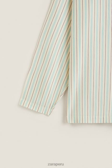 Zara mujer camisa con rayas finas BDP8J1797 ropa vainilla