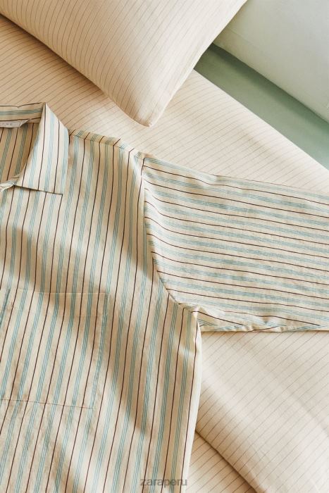 Zara mujer camisa con rayas finas BDP8J1797 ropa vainilla