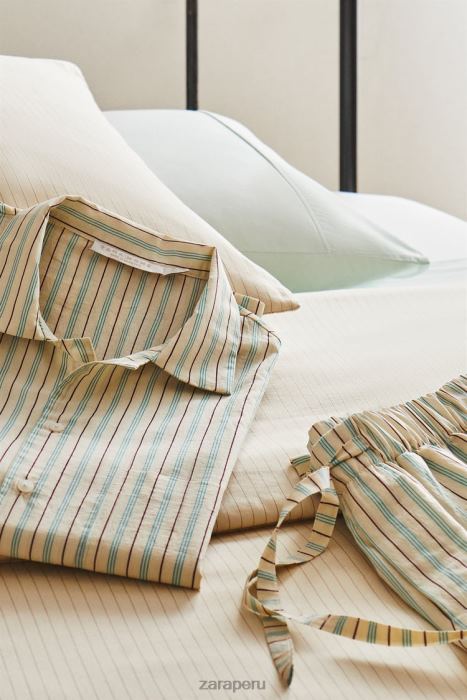 Zara mujer camisa con rayas finas BDP8J1797 ropa vainilla