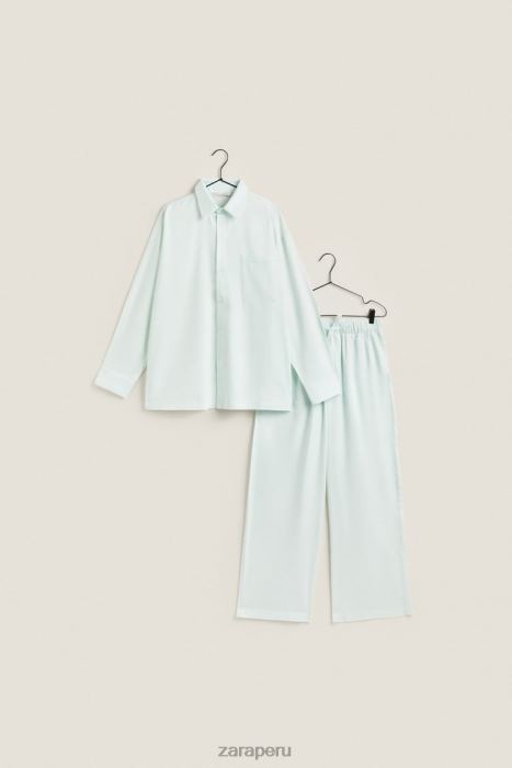 Zara mujer camisa de color liso BDP8J1799 ropa verde claro