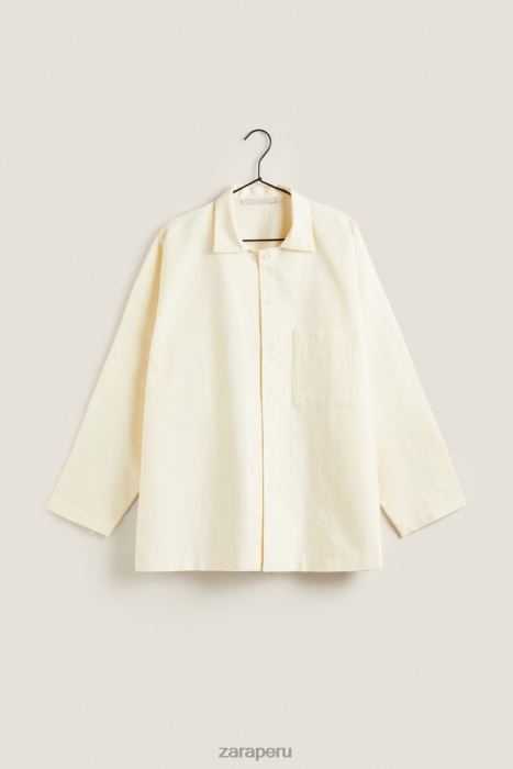 Zara mujer camisa de color liso BDP8J1802 ropa vainilla