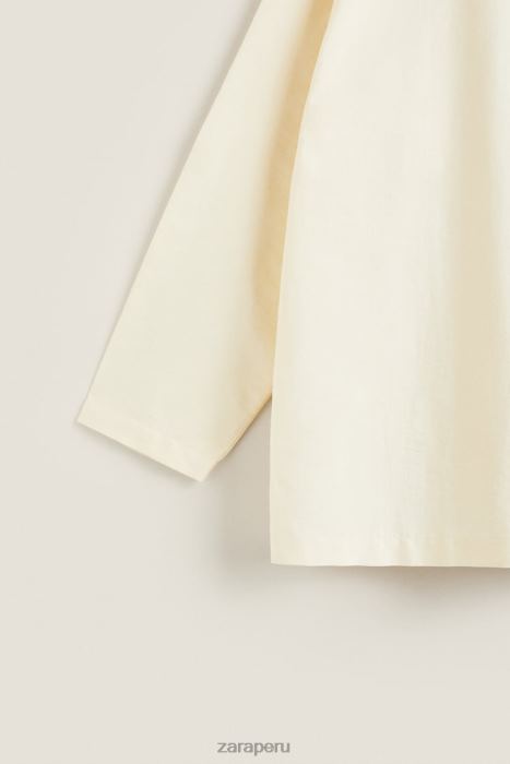 Zara mujer camisa de color liso BDP8J1802 ropa vainilla