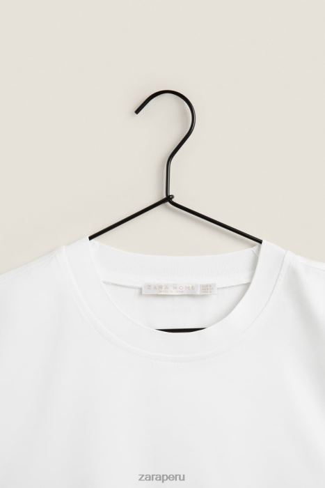 Zara mujer camiseta suave al tacto BDP8J1810 ropa blanco