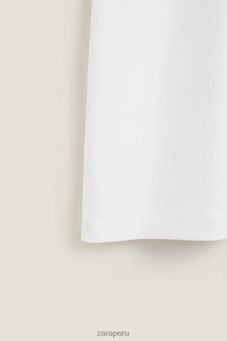 Zara mujer camiseta suave al tacto BDP8J1810 ropa blanco