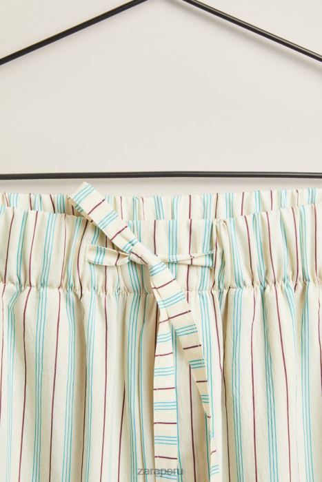 Zara mujer pantalones con rayas finas BDP8J1798 ropa vainilla