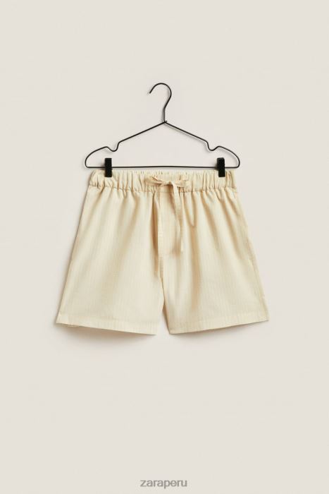 Zara mujer pantalones cortos con rayas finas BDP8J1805 ropa crudo