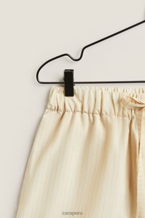Zara mujer pantalones cortos con rayas finas BDP8J1805 ropa crudo