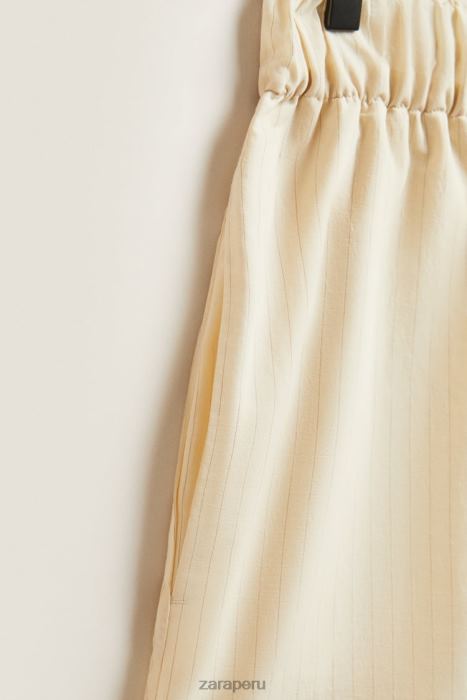 Zara mujer pantalones cortos con rayas finas BDP8J1805 ropa crudo