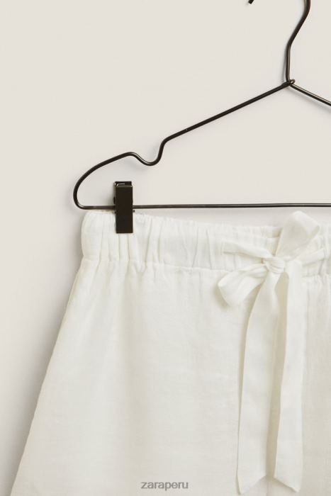 Zara mujer pantalones cortos de lino BDP8J1815 ropa crudo