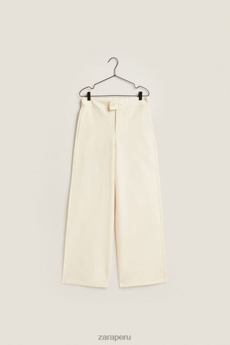 Zara mujer pantalones de color liso BDP8J1803 ropa vainilla