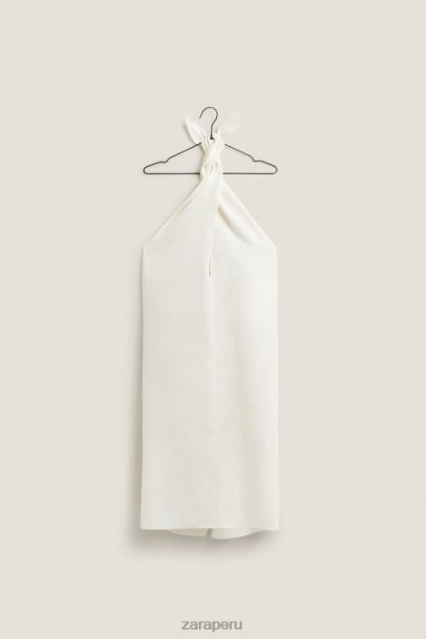 Zara mujer pareo de lino multiposición BDP8J1821 ropa crudo