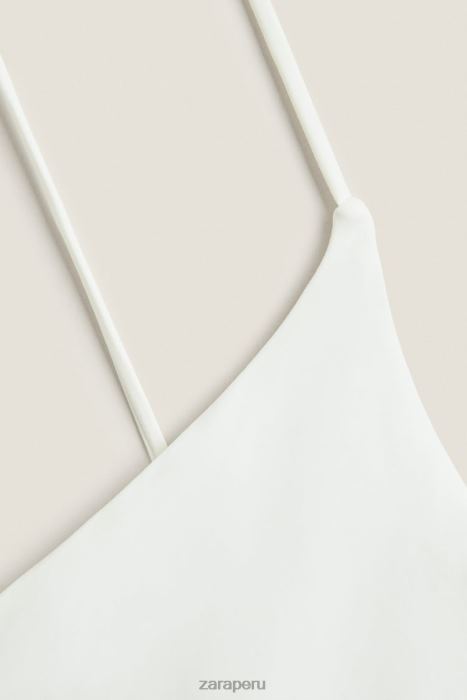 Zara mujer traje de baño liso BDP8J1822 ropa crudo